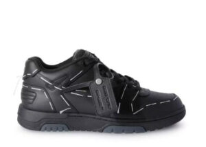 Off-White Out Of Office OOO Low Tops Sartorial Stitching Black Black