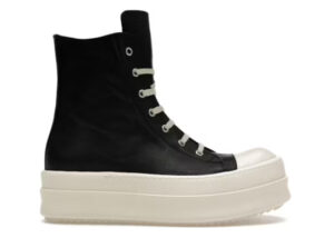 R!ck Owens Mega Bumper Leather Sneakers Black Milk