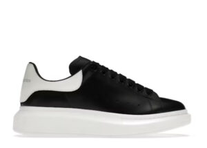 Alexande* McQuee* Oversized Sneaker Black White Heel