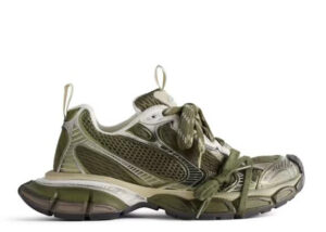 B@lenciag* 3XL Ski Sneaker Dark Green Light Beige