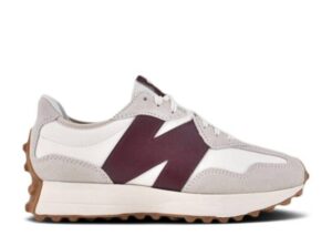 New Balance Wmns 327 White Dark Red