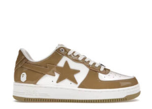 A Bathing Ape Bape Sta Patent Leather White Khaki