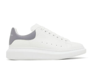 Alexande* McQuee* Oversized Sneaker White Grey Leather