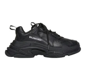 Balenciag* TRIPLE S SNEAKER IN LEATHER BLACK