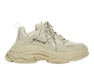 Balenciag* Wmns Triple S Sneaker 'All Over Logo - Beige'