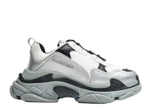 Balenciag* Triple S Trainer 'Grey-Sliver Logo'